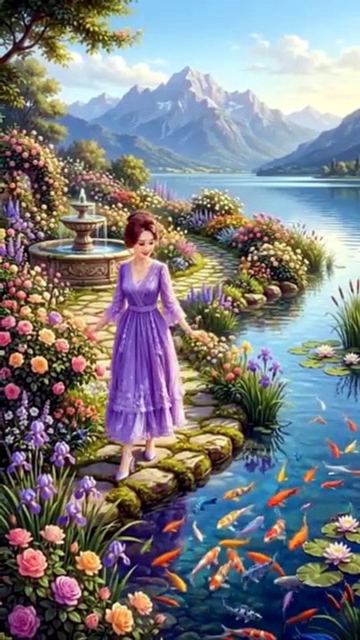 A beautiful girl enjoying the beauty of the nature.
