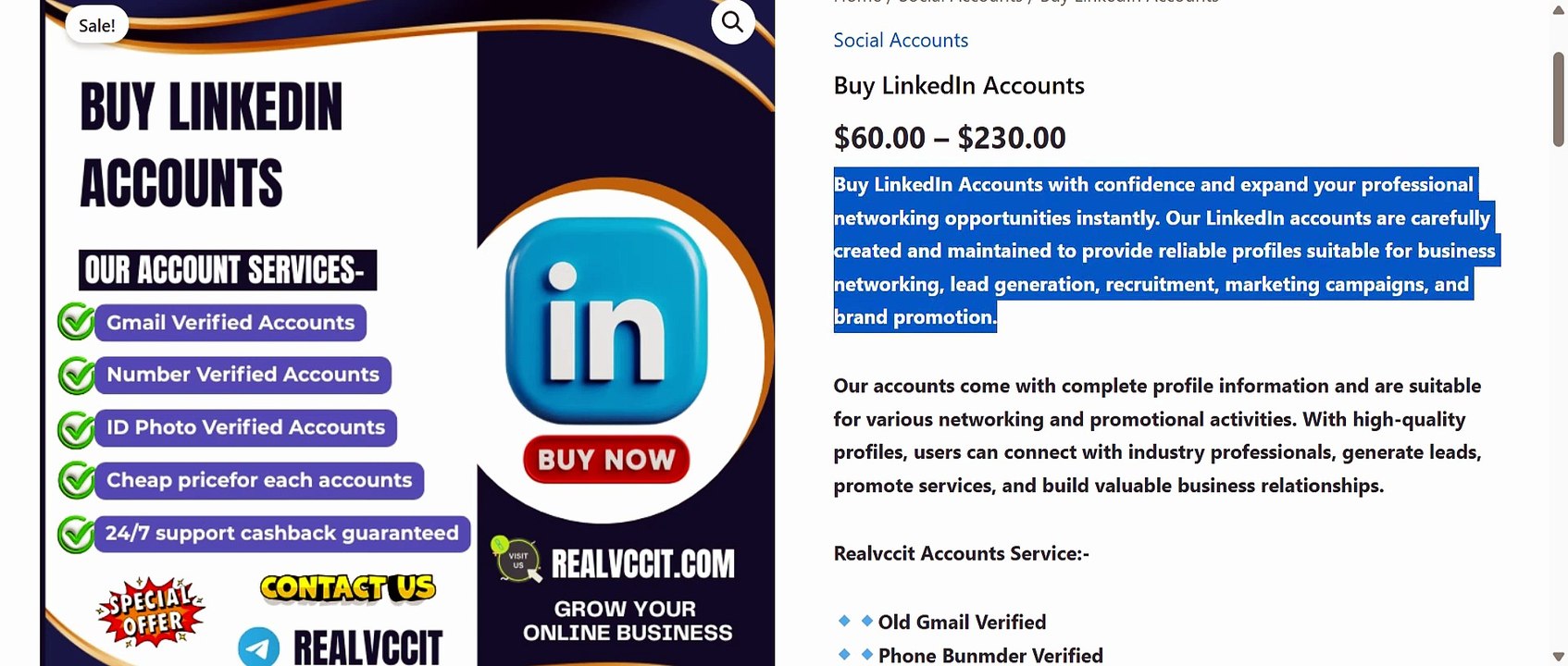 Buy LinkedIn Accounts  100% Safe Verified & Aged Profiles
