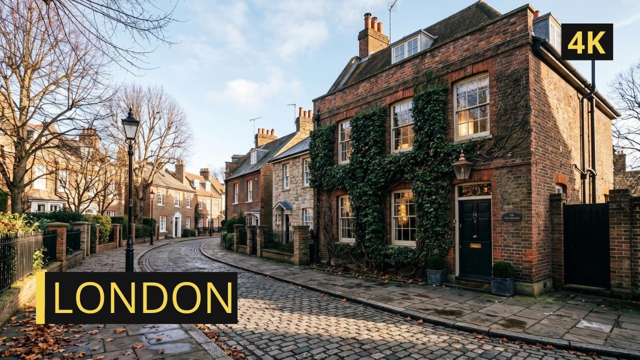 Hampstead Village Walk: A Cozy London Village Escape in 4K