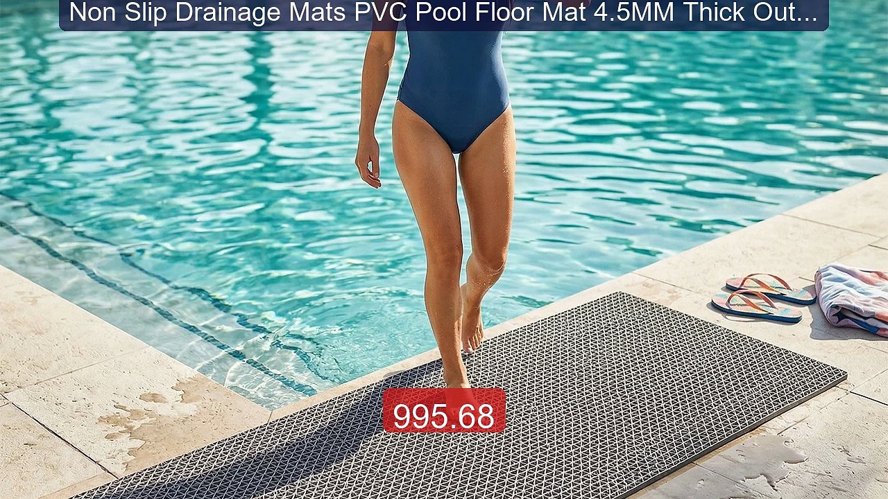 Non Slip Drainage Mats PVC Pool Floor Mat 4.5MM Thick Outdoor... -- Amazing Value 2026 | Must Have!
