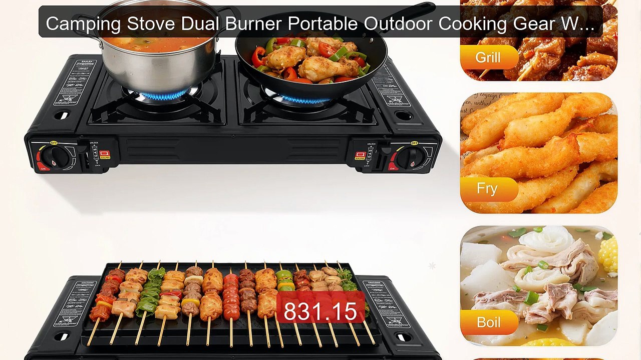 Camping Stove Dual Burner Portable Outdoor Cooking Gear W/G... -- Top Pick 2026 | Unbeatable Price!