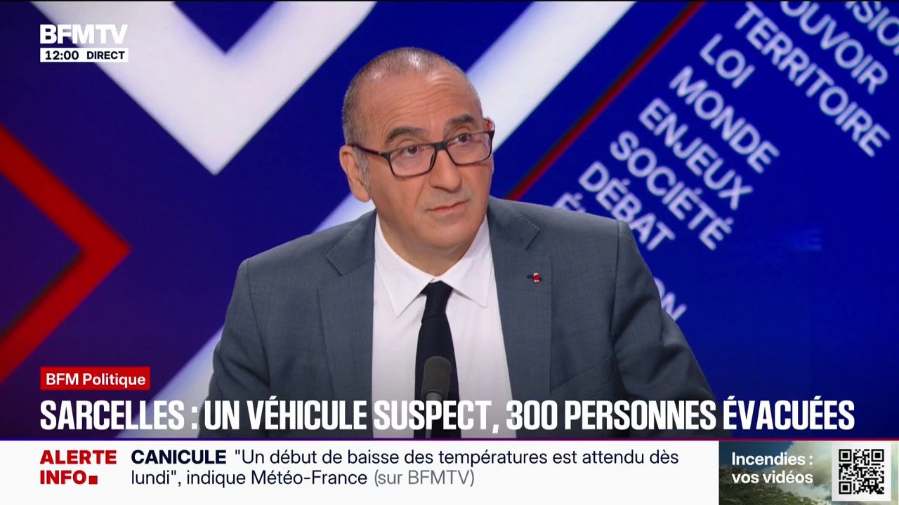 "Un véhicule suspect a été identifié à proximité de la synagogue", confirme Laurent Nunez après l'évacuation de 300 personnes à Sarcelles