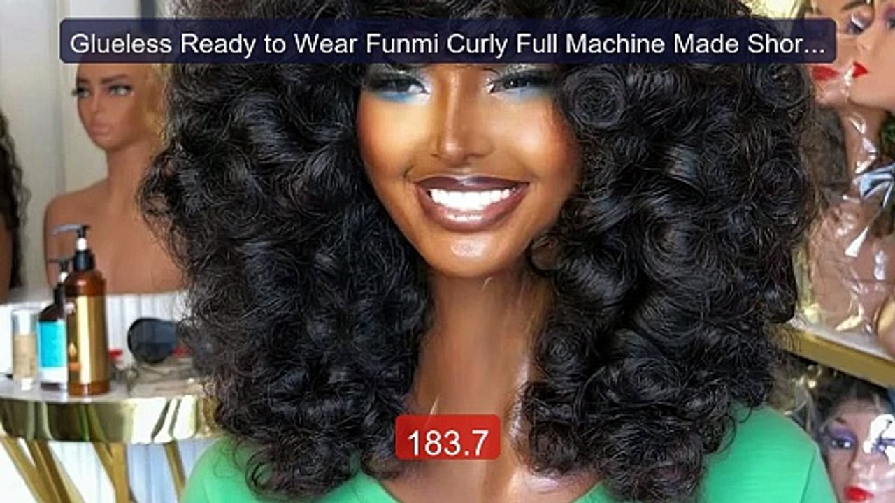 Glueless Ready to Wear Funmi Curly Full Machine Made Short Bob... -- Hot Deal 2026 | Limited Offer!