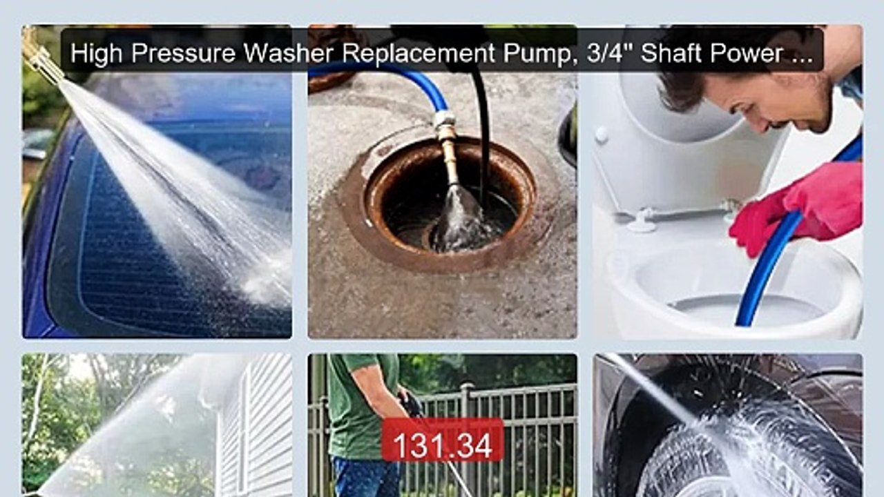 High Pressure Washer Replacement Pump, 3/4'' Shaft Power Washe... -- Best Buy 2026 | Great Quality!