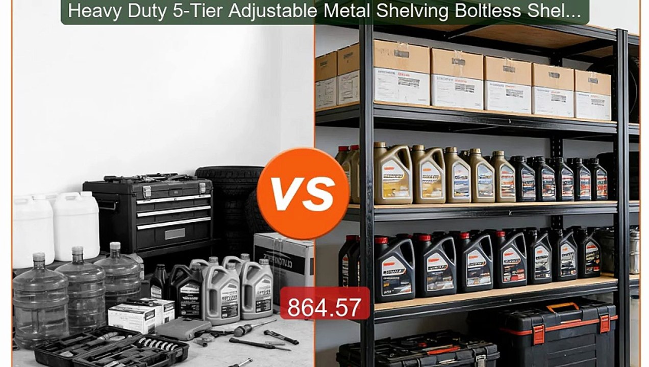 Heavy Duty 5-Tier Adjustable Metal Shelving Boltless Shelf Easy In... -- Best Deal 2026 | Shop Now!