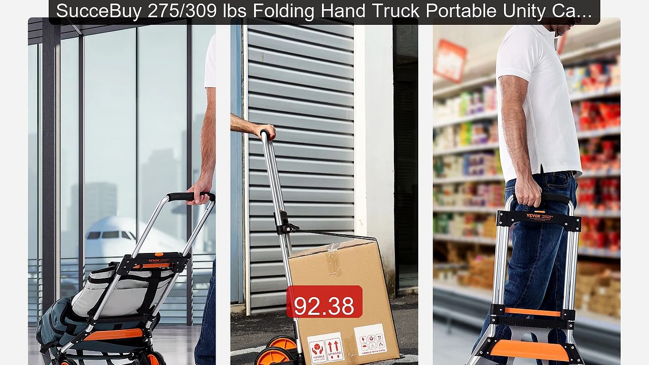 SucceBuy 275/309 lbs Folding Hand Truck Portable Unity Cart Dolly w... -- Top Rated 2026 | Buy Now!