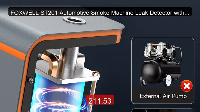 FOXWELL ST201 Automotive Smoke Machine Leak Detector with Built-in ... Top Rated 2026 | Buy Now!