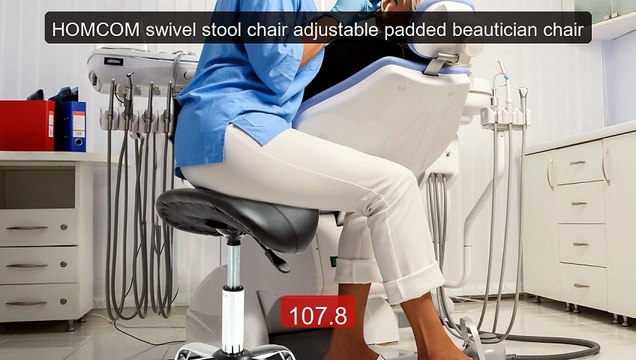 HOMCOM swivel stool chair adjustable padded beautician chair Top Pick 2026 | Unbeatable Price!