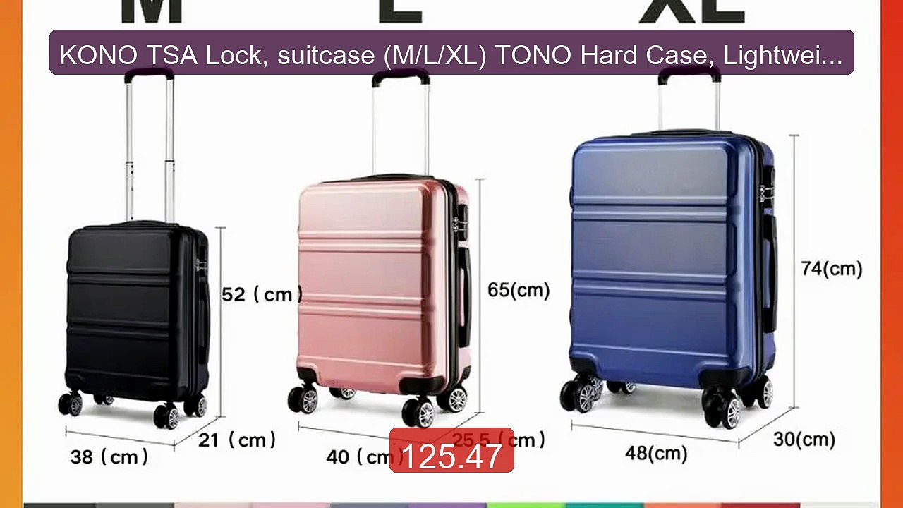 KONO TSA Lock, suitcase (M/L/XL) TONO Hard Case, Lightweight A... -- Hot Deal 2026 | Limited Offer!