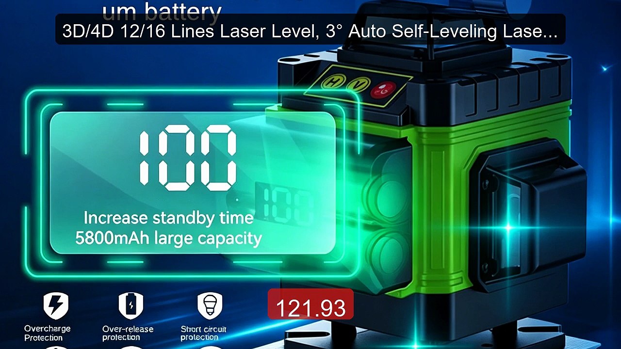 3D/4D 12/16 Lines Laser Level, 3° Auto Self-Leveling Laser Lev... -- Best Buy 2026 | Great Quality!