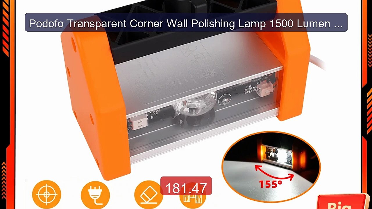 Podofo Transparent Corner Wall Polishing Lamp 1500 Lumen 15... -- Top Pick 2026 | Unbeatable Price!