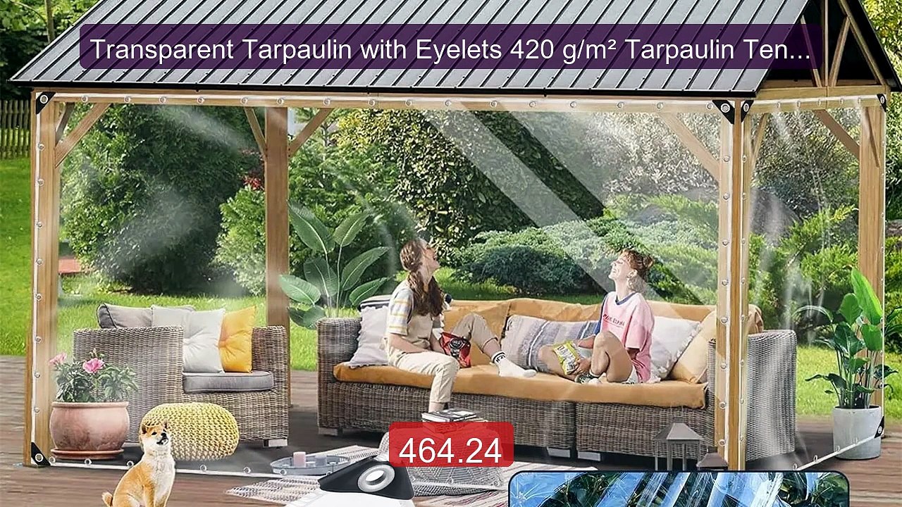 Transparent Tarpaulin with Eyelets 420 g/m² Tarpaulin Tent Tar... -- Best Buy 2026 | Great Quality!