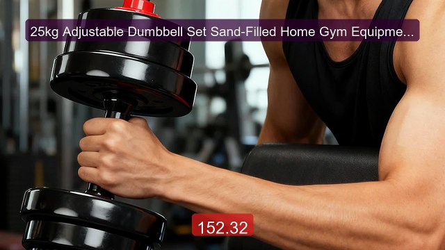 25kg Adjustable Dumbbell Set Sand-Filled Home Gym Equipment for Bui... Top Rated 2026 | Buy Now!