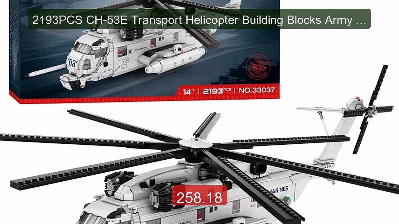 2193PCS CH-53E Transport Helicopter Building Blocks Army Plane Mil... -- Best Deal 2026 | Shop Now!