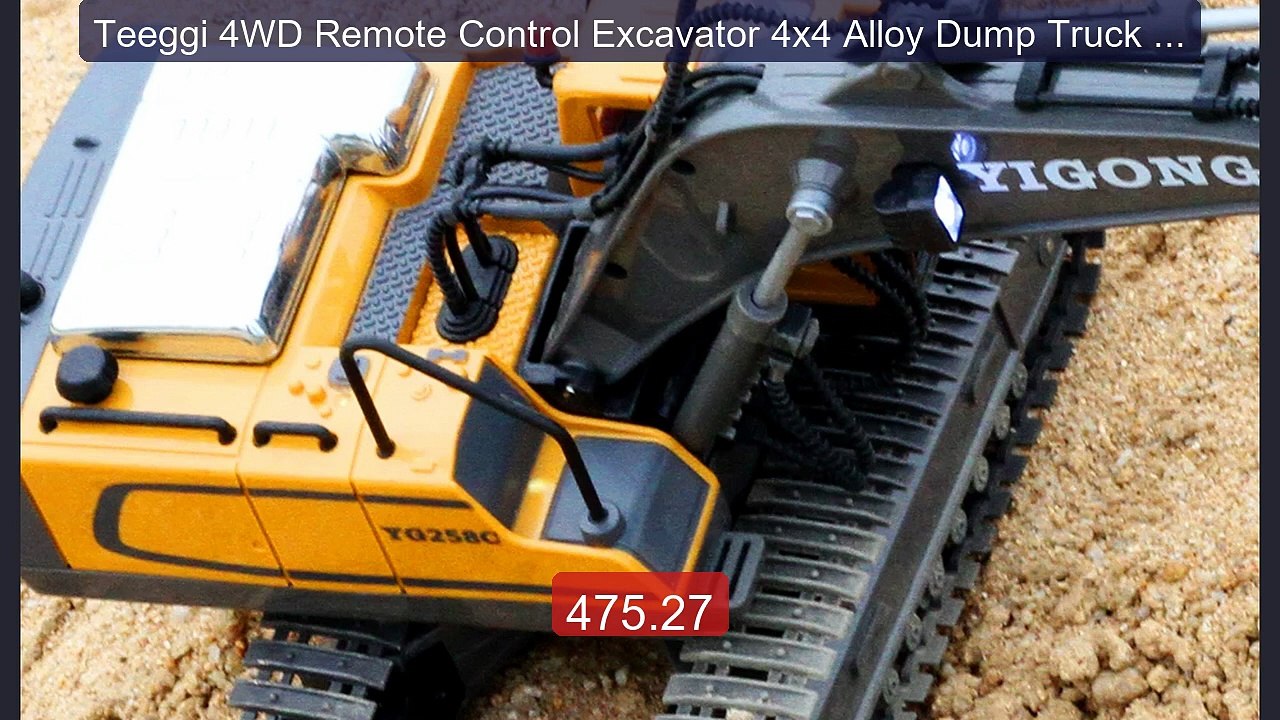 Teeggi 4WD Remote Control Excavator 4x4 Alloy Dump Truck Bulldozer ... -- Top Rated 2026 | Buy Now!