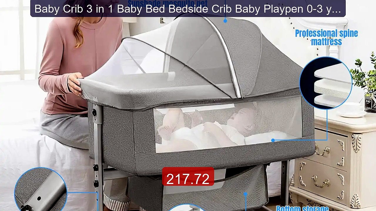 Baby Crib 3 in 1 Baby Bed Bedside Crib Baby Playpen 0-3 years child... -- Top Rated 2026 | Buy Now!