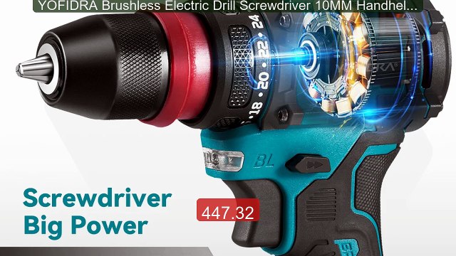 YOFIDRA Brushless Electric Drill Screwdriver 10MM Handheld Cor... Hot Deal 2026 | Limited Offer!