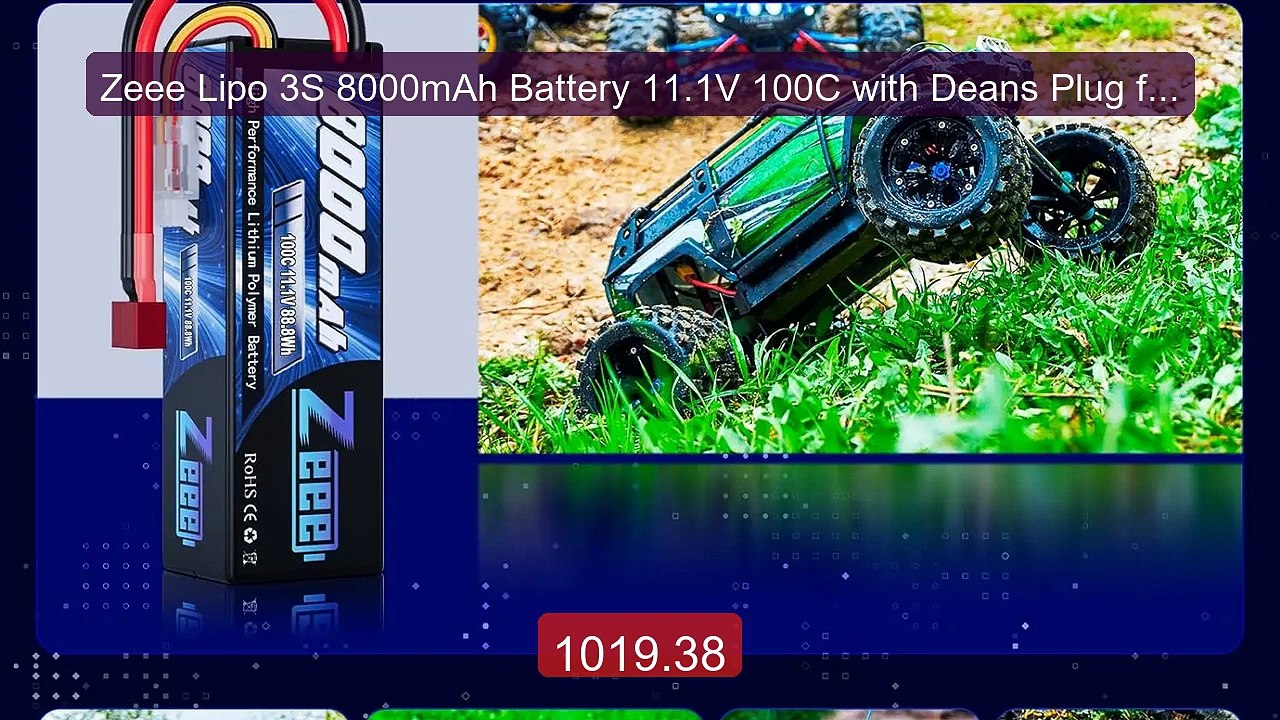 Zeee Lipo 3S 8000mAh Battery 11.1V 100C with Deans Plug for RC... -- Hot Deal 2026 | Limited Offer!