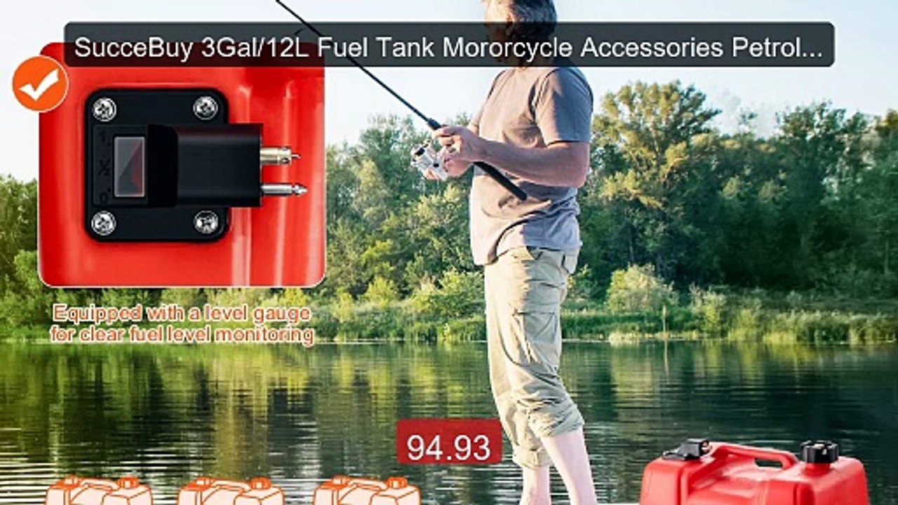 SucceBuy 3Gal/12L Fuel Tank Mororcycle Accessories Petrol Cans... -- Best Buy 2026 | Great Quality!