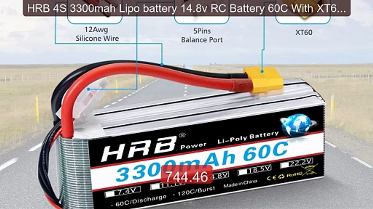 HRB 4S 3300mah Lipo battery 14.8v RC Battery 60C With XT60 con... -- Best Buy 2026 | Great Quality!