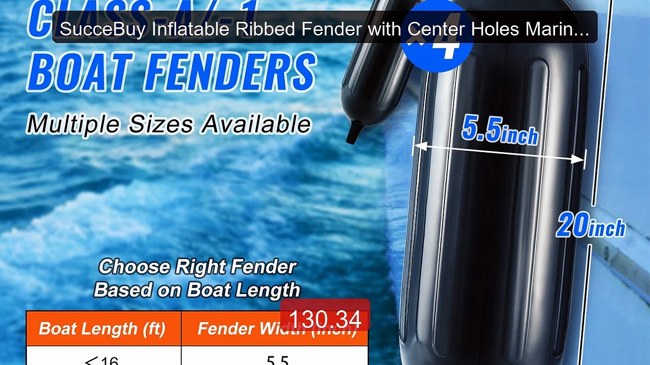 SucceBuy Inflatable Ribbed Fender with Center Holes Marine Boat Doc... -- Top Rated 2026 | Buy Now!
