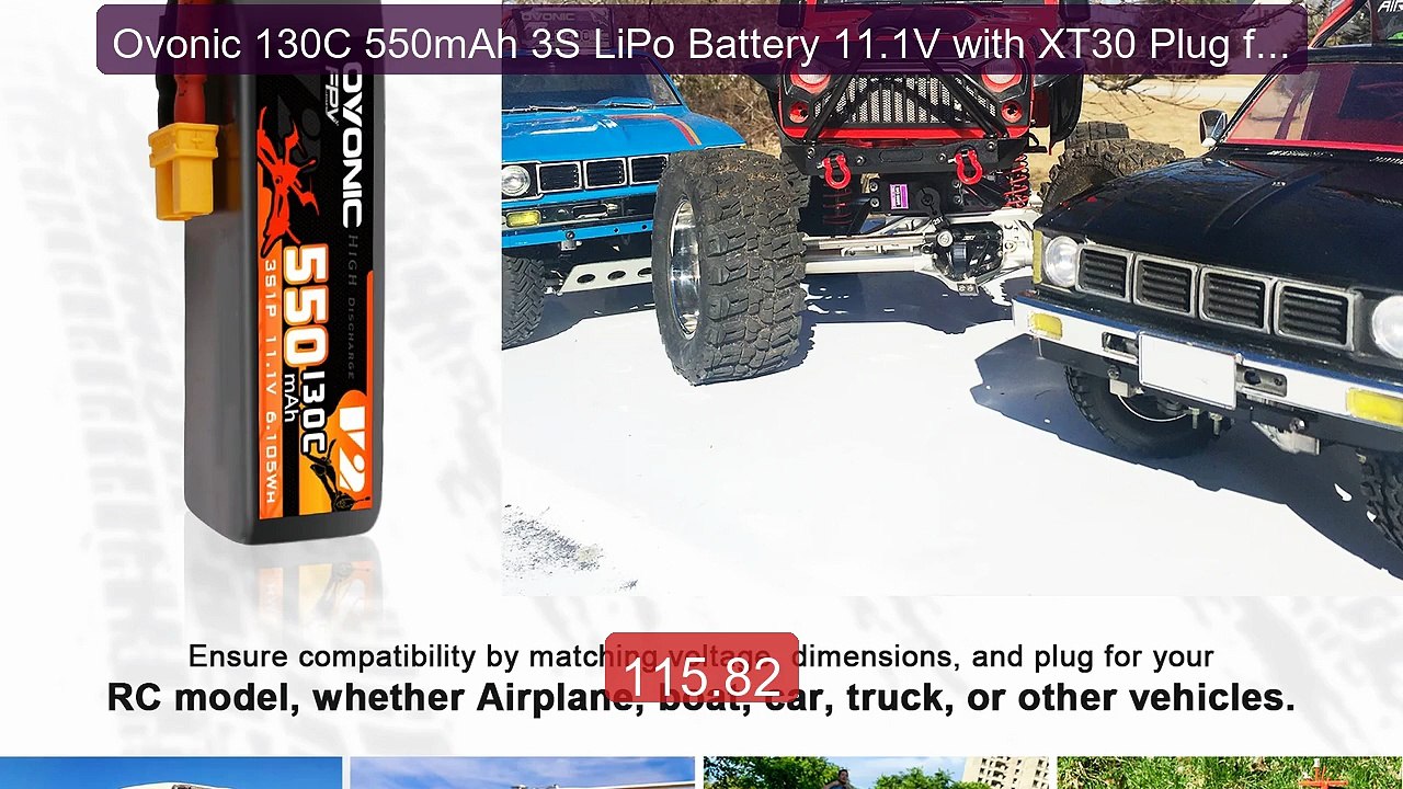 Ovonic 130C 550mAh 3S LiPo Battery 11.1V with XT30 Plug for B... -- Amazing Value 2026 | Must Have!