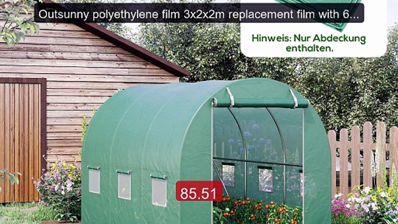 Outsunny polyethylene film 3x2x2m replacement film with 6 win... -- Amazing Value 2026 | Must Have!