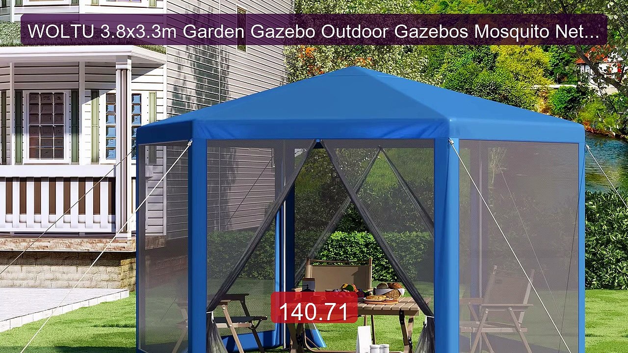 WOLTU 3.8x3.3m Garden Gazebo Outdoor Gazebos Mosquito Net with Mesh... -- Top Rated 2026 | Buy Now!