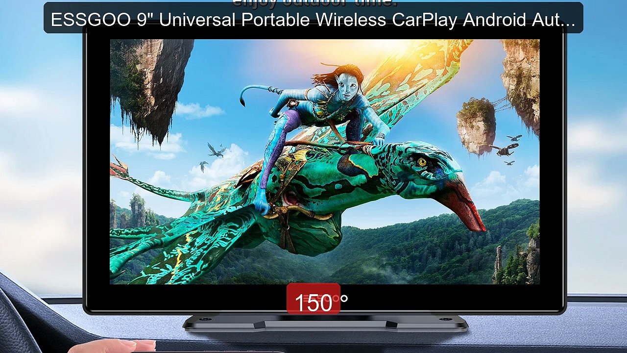 ESSGOO 9" Universal Portable Wireless CarPlay Android Auto AUX TF ... -- Best Deal 2026 | Shop Now!