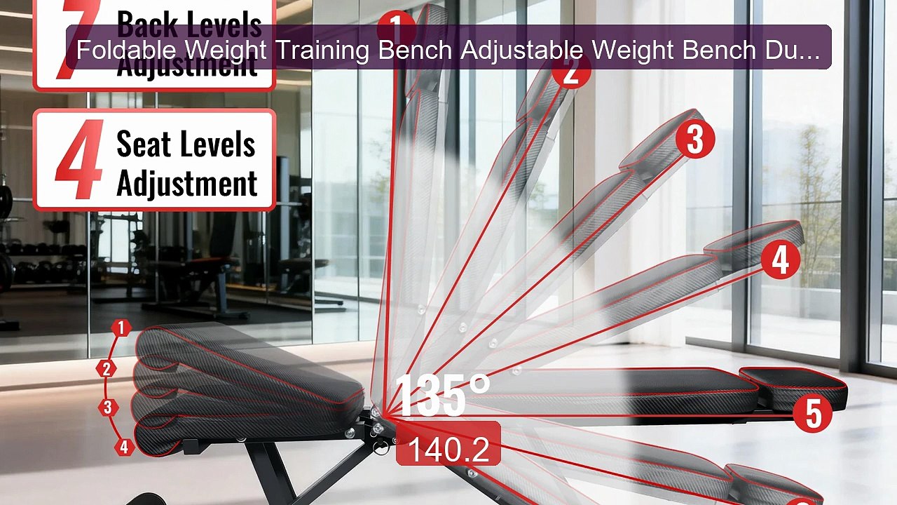 Foldable Weight Training Bench Adjustable Weight Bench Dumbbel... -- Hot Deal 2026 | Limited Offer!