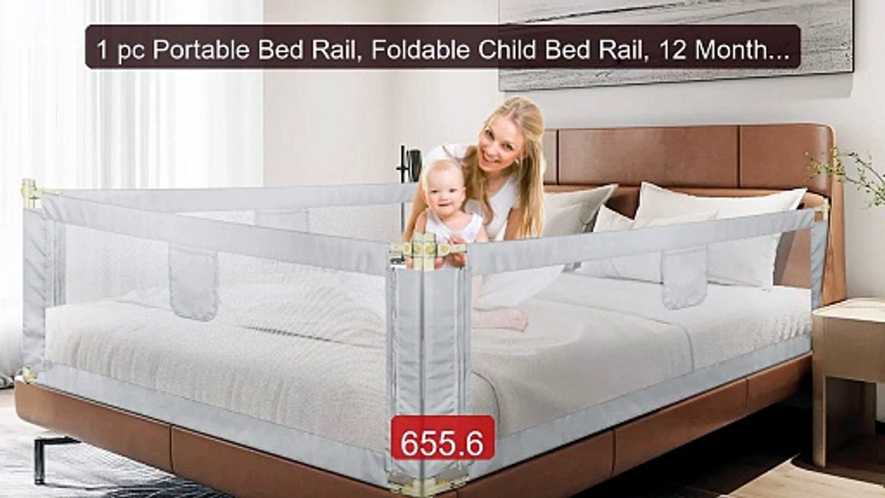 1 pc Portable Bed Rail, Foldable Child Bed Rail, 12 Months-5 ... -- Amazing Value 2026 | Must Have!