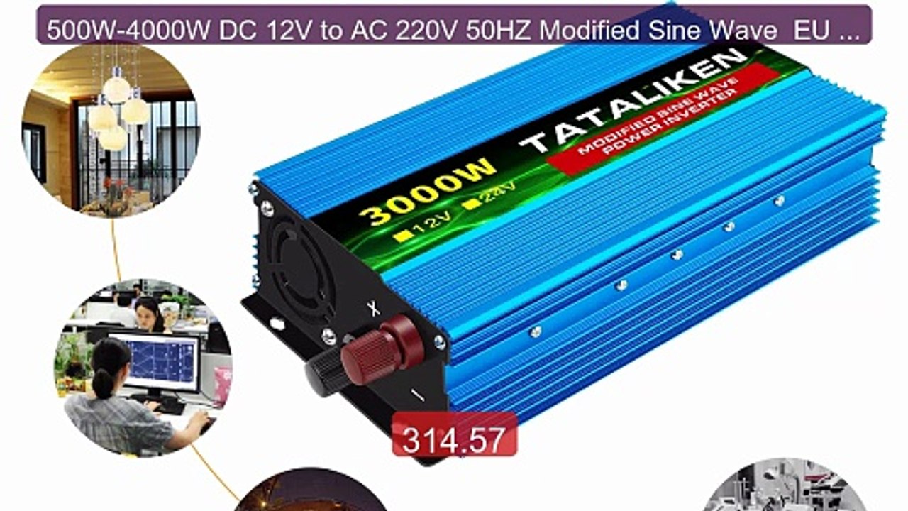 500W-4000W DC 12V to AC 220V 50HZ Modified Sine Wave  EU Socke... -- Best Buy 2026 | Great Quality!