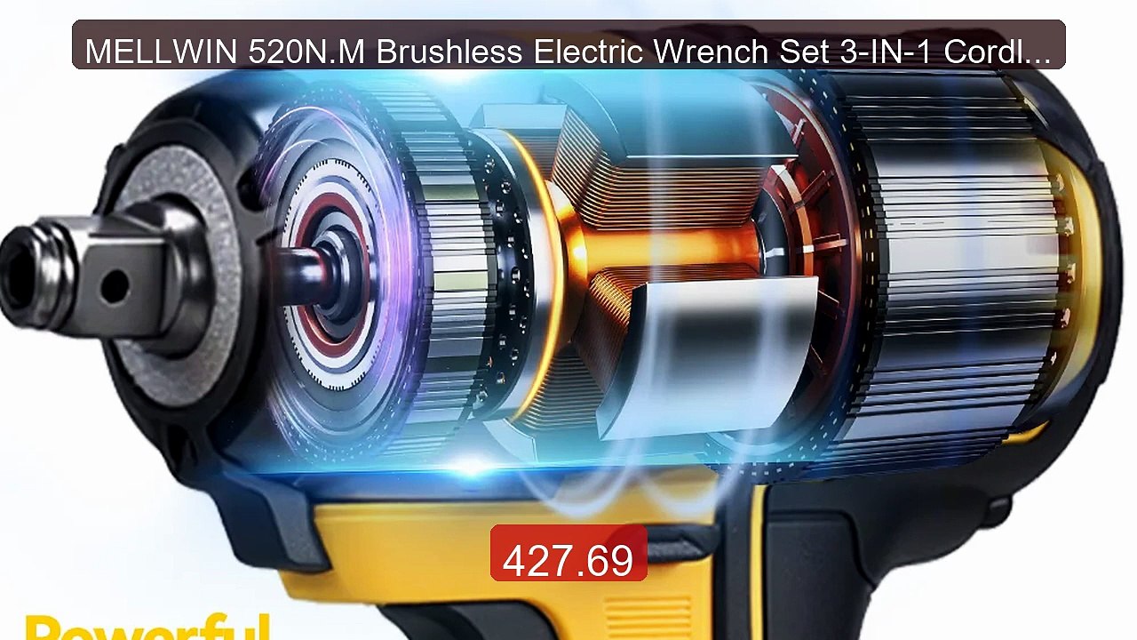 MELLWIN 520N.M Brushless Electric Wrench Set 3-IN-1 Cordles... -- Top Pick 2026 | Unbeatable Price!