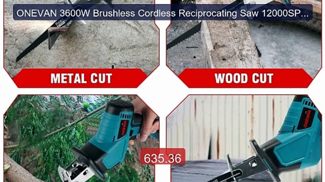 ONEVAN 3600W Brushless Cordless Reciprocating Saw 12000SPM ... Top Pick 2026 | Unbeatable Price!