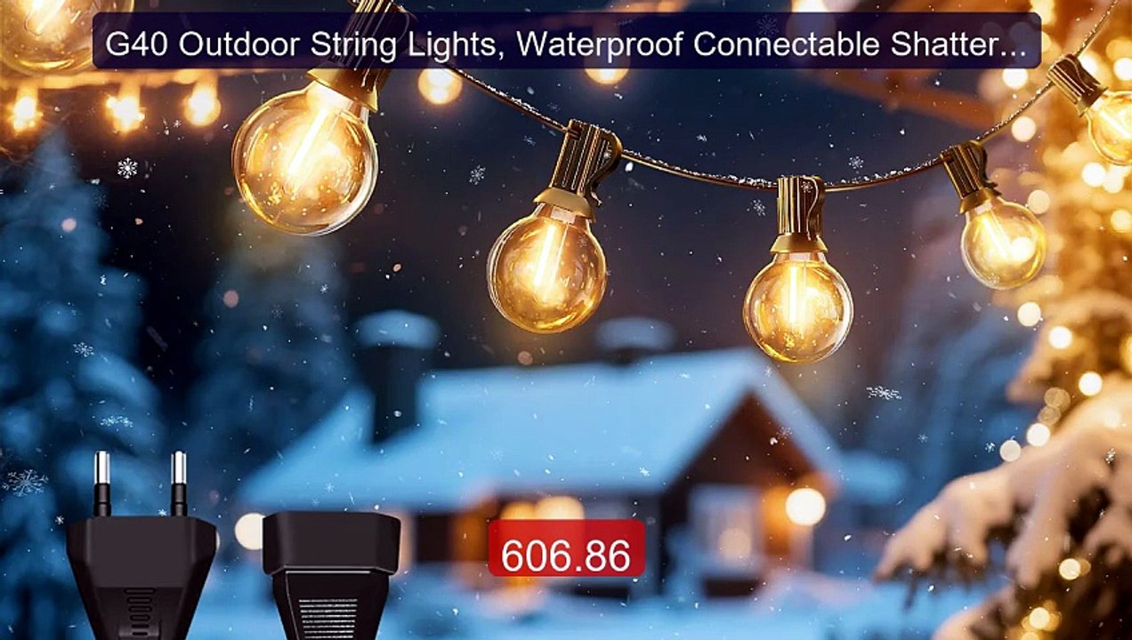 G40 Outdoor String Lights, Waterproof Connectable Shatterproof LED... -- Best Deal 2026 | Shop Now!
