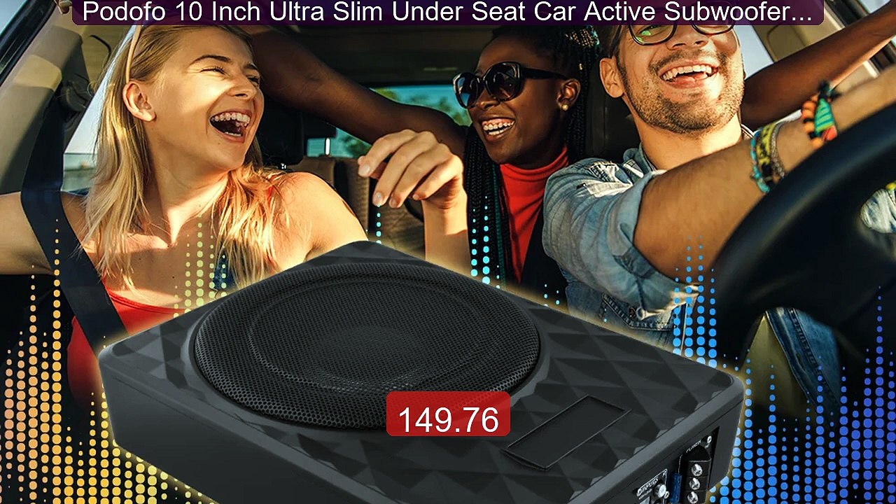 Podofo 10 Inch Ultra Slim Under Seat Car Active Subwoofer Com... -- Amazing Value 2026 | Must Have!