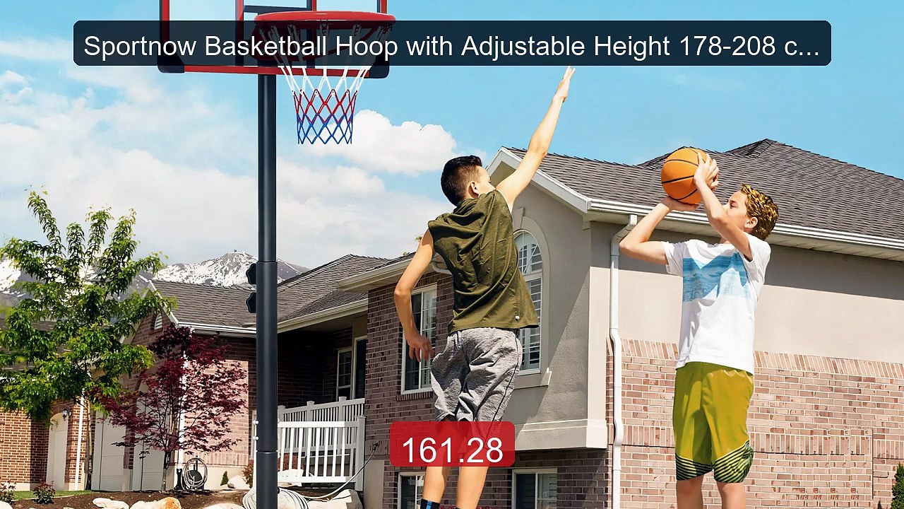 Sportnow Basketball Hoop with Adjustable Height...