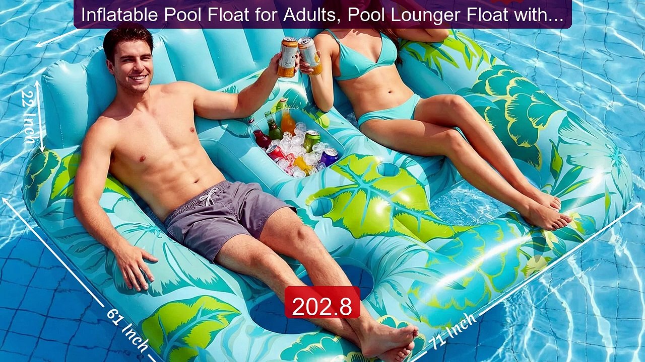 Inflatable Pool Float for Adults, Pool Lounger Float with Cup... -- Amazing Value 2026 | Must Have!