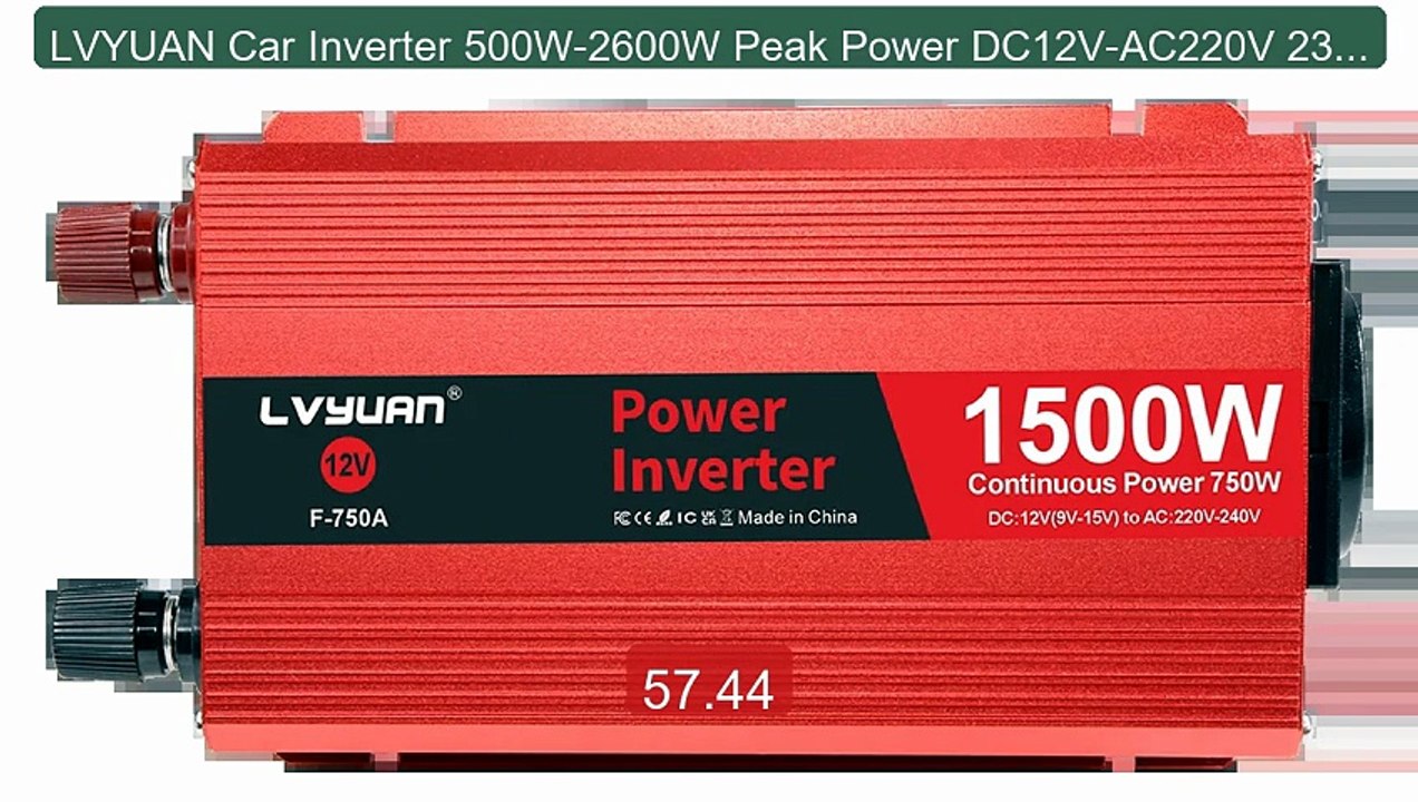 LVYUAN Car Inverter 500W-2600W Peak Power DC12V-AC220V 230V 50... -- Hot Deal 2026 | Limited Offer!