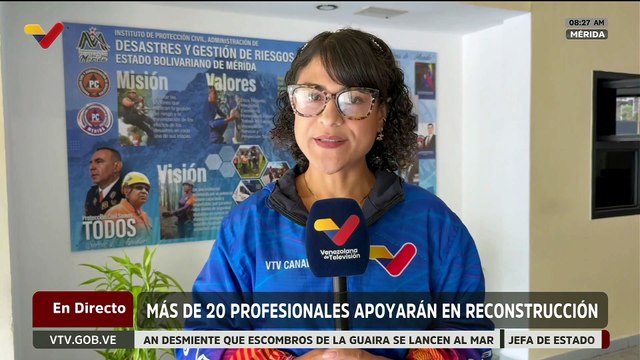 Profesionales y técnicos merideños se unen para ayudar en la recuperación de zonas afectadas