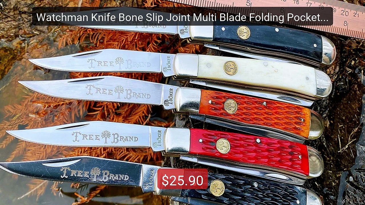 Watchman Knife Bone Slip Joint Multi Blade Folding Pocket Kni... -- Amazing Value 2026 | Must Have!
