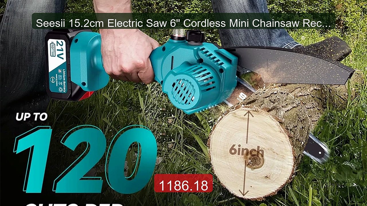 Seesii 15.2cm Electric Saw 6'' Cordless Mini Chainsaw Rechargeable... -- Best Deal 2026 | Shop Now!