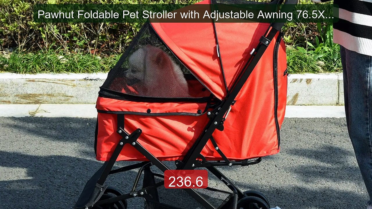 Pawhut Foldable Pet Stroller with Adjustable Awning 76.5X52X9... -- Amazing Value 2026 | Must Have!