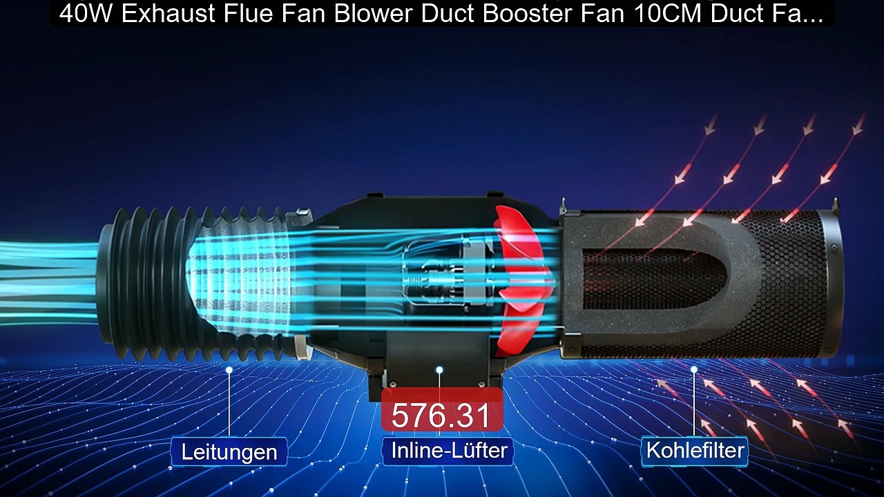 40W Exhaust Flue Fan Blower Duct Booster Fan 10CM Duct Fan ... -- Top Pick 2026 | Unbeatable Price!
