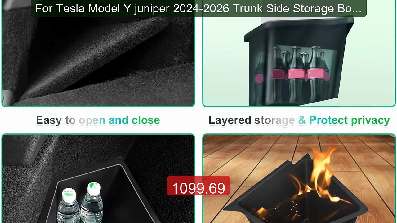 For Tesla Model Y juniper 2024-2026 Trunk Side Storage Box Organiz... -- Best Deal 2026 | Shop Now!