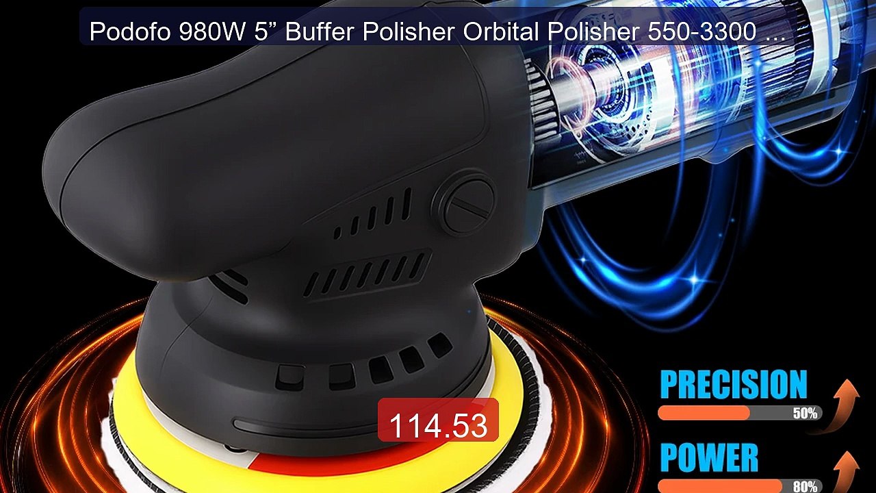 Podofo 980W 5” Buffer Polisher Orbital Polisher 550-3300 RPM Car Po... -- Top Rated 2026 | Buy Now!