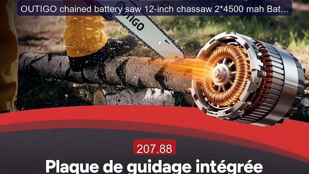 OUTIGO chained battery saw 12-inch chassaw 2*4500 mah Batterie... -- Hot Deal 2026 | Limited Offer!