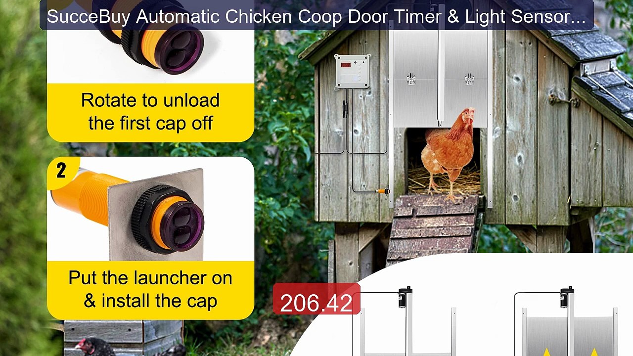 SucceBuy Automatic Chicken Coop Door Timer & Light Sensor 2... -- Top Pick 2026 | Unbeatable Price!
