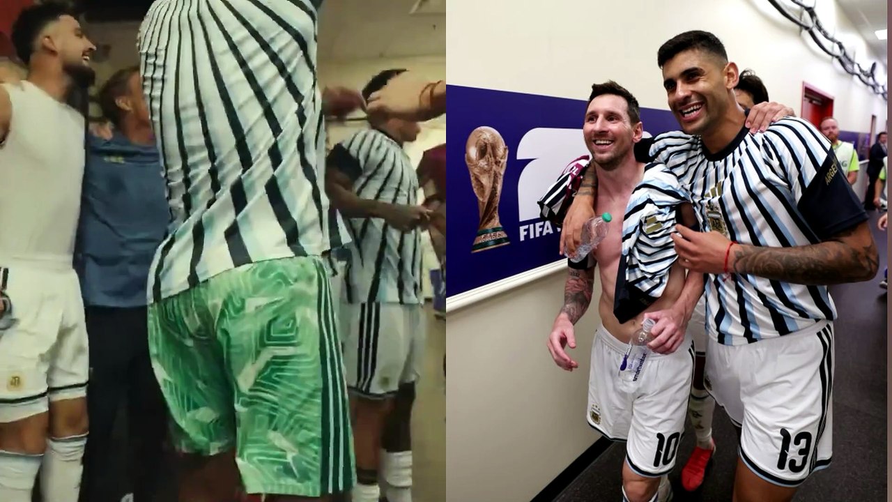 Lionel Messi Leads Argentina's Wild Dressing Room Celebration After Beating Switzerland