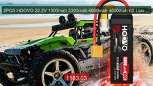2PCS HOOVO 22.2V 1300mah 3300mah 4000mah 4500mah 6S Lipo Batt... -- Amazing Value 2026 | Must Have!